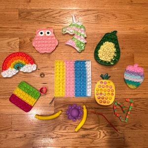 Lot of Pop it fidgets; bundle